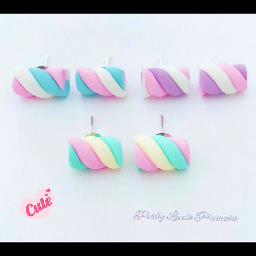 Fun Marshmallow Rope Bites Earrings